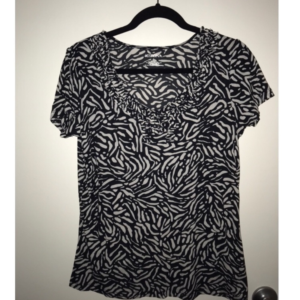 Merona Black & White business attire blouse